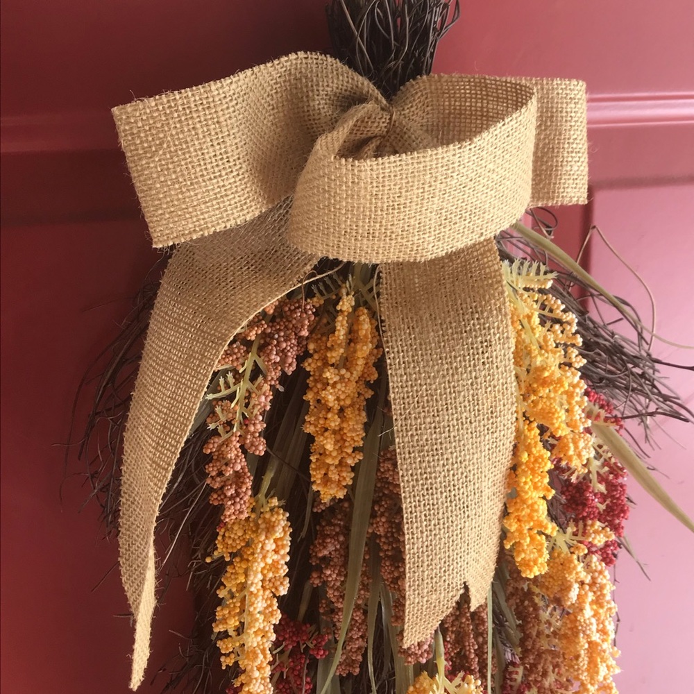 Fall Swag Wreath Door Decoration - Picture 2 of 3